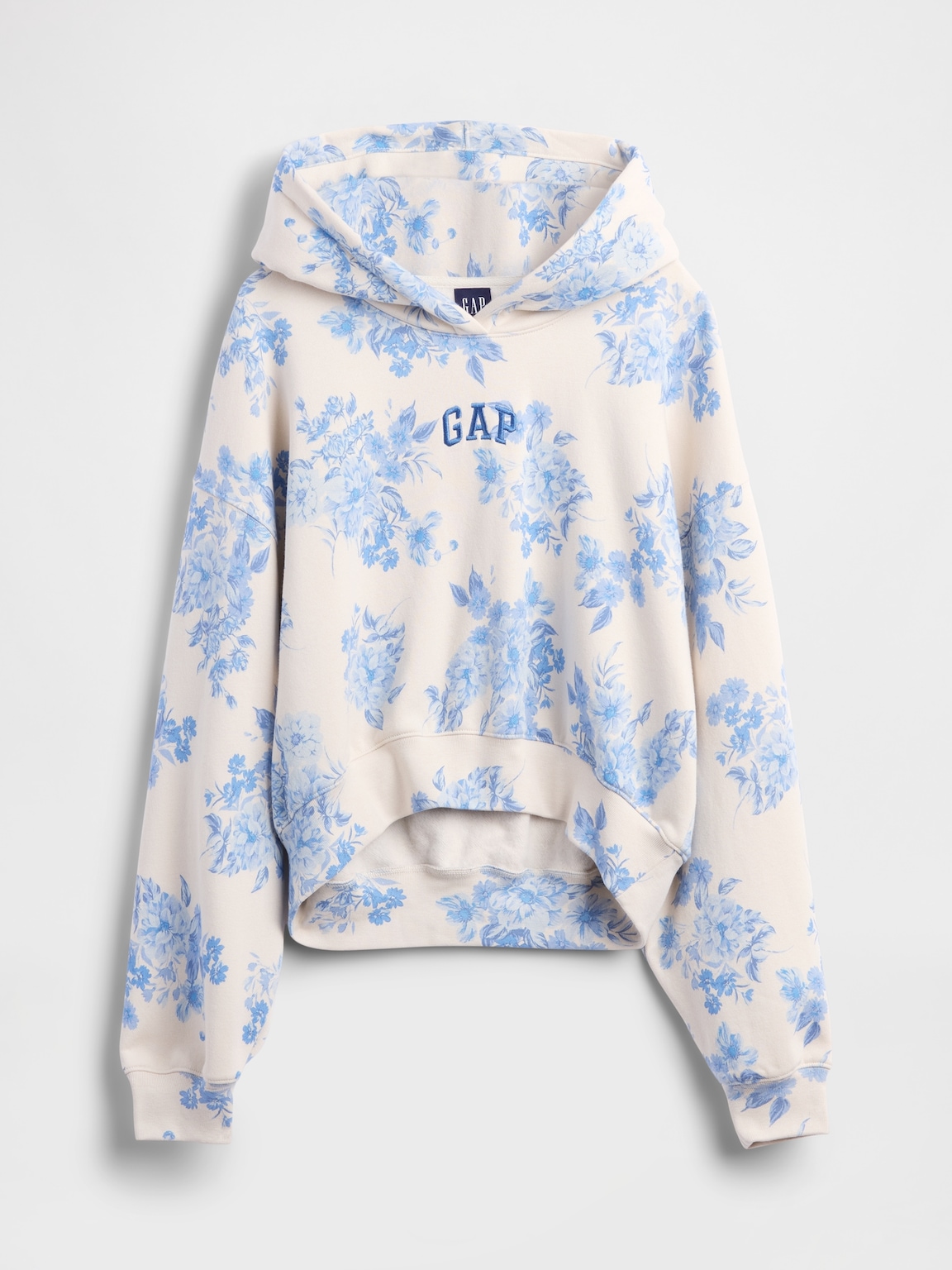 VintageSoft Crop Logo Hoodie