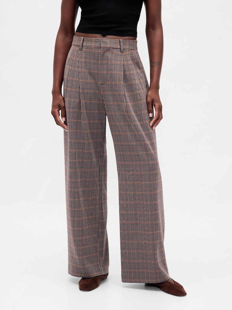 365 High Rise Brushed Twill Pleated Trousers