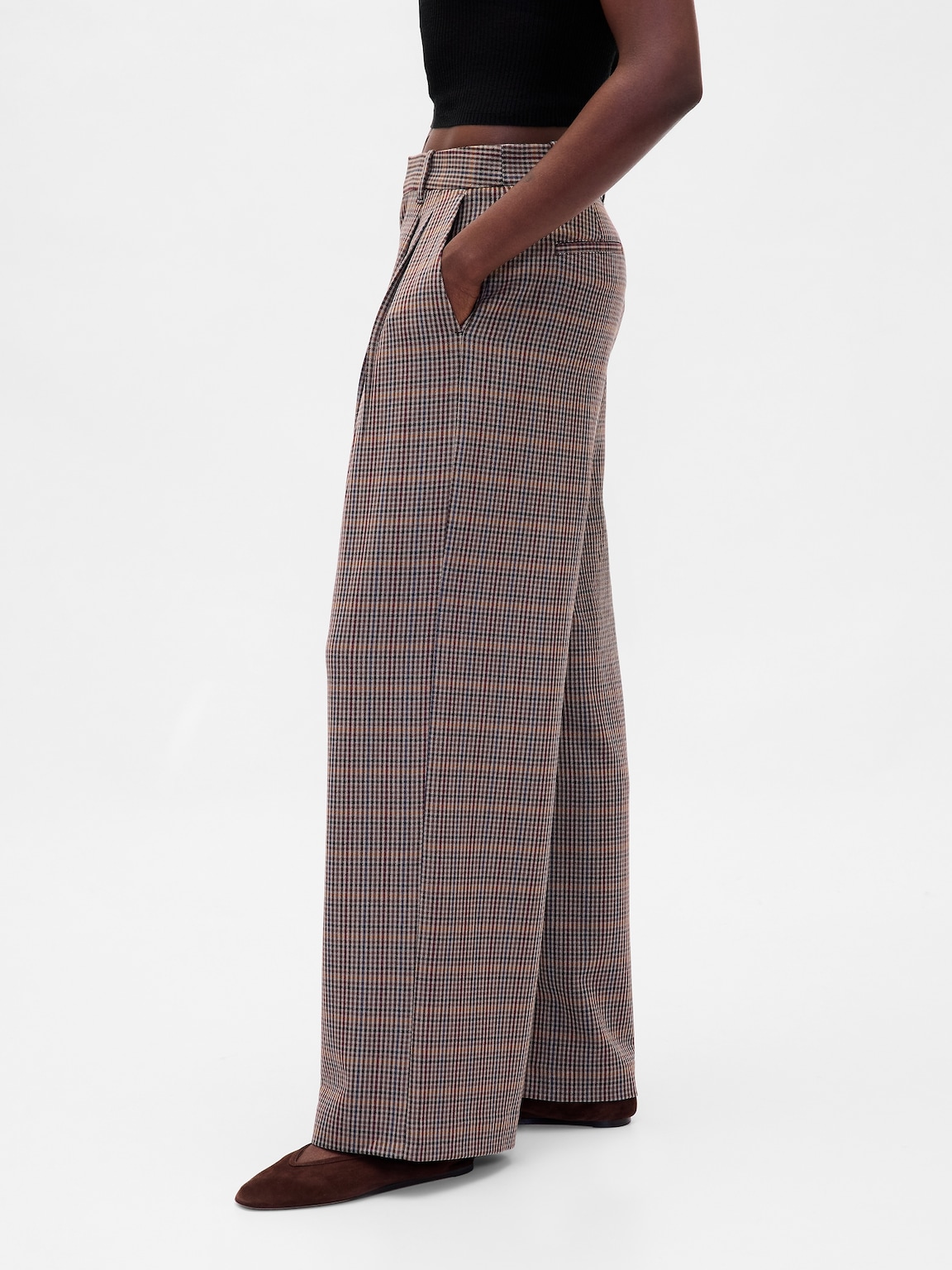 365 High Rise Brushed Twill Pleated Trousers