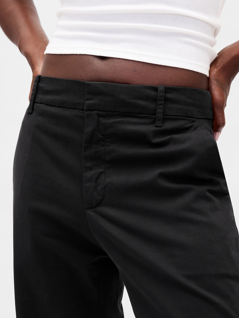 Mid Rise Straight Khakis
