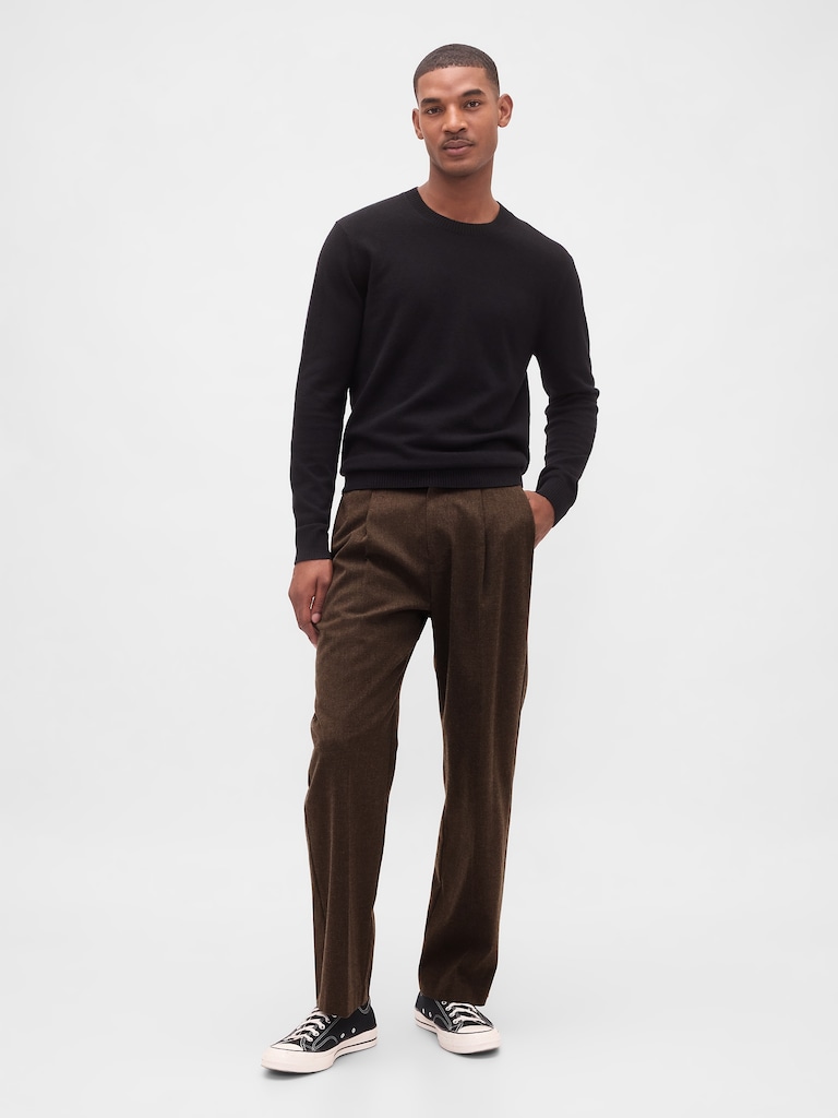 365 Wool-Blend Relaxed Trousers