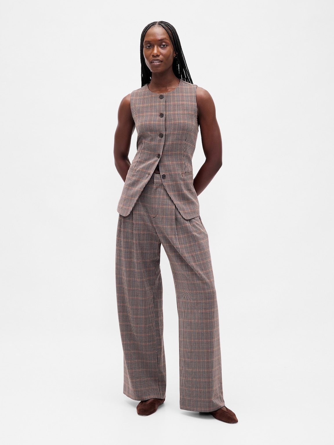 365 High Rise Brushed Twill Pleated Trousers