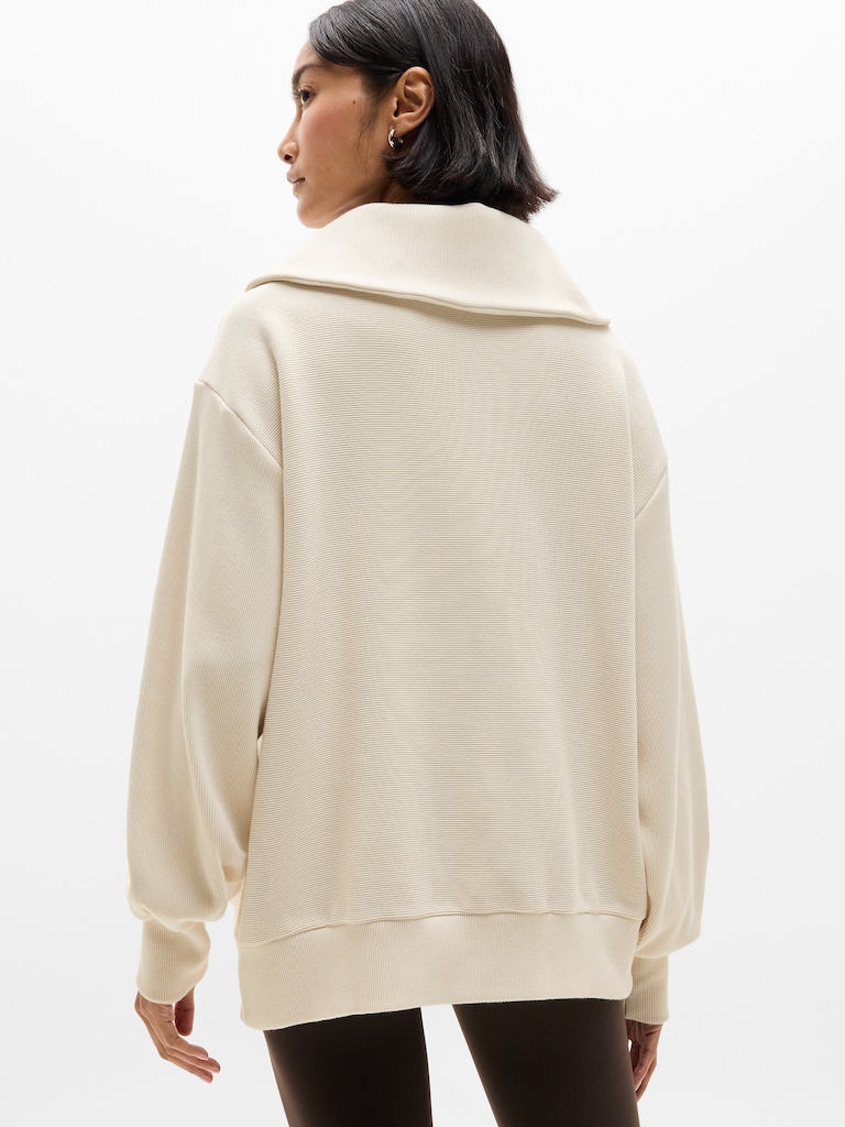 Ottoman Rib 1/4 Zip Sweatshirt