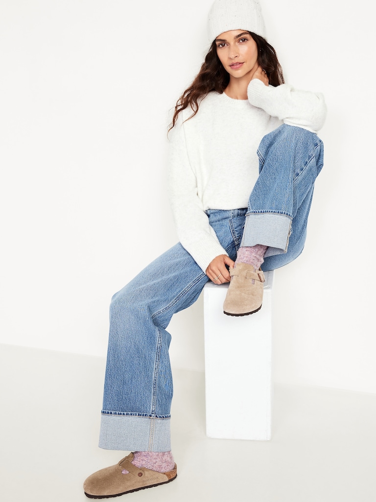 Cozy Wool-Blend Crew-Neck Sweater