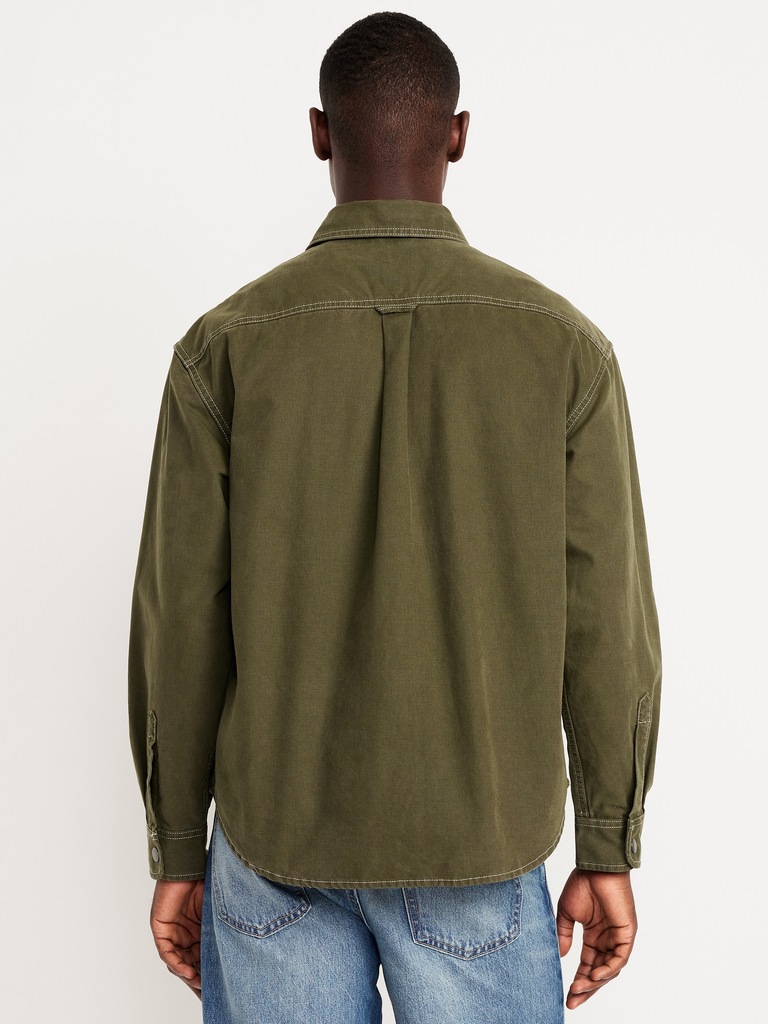 Oversized Canvas Workwear Shacket