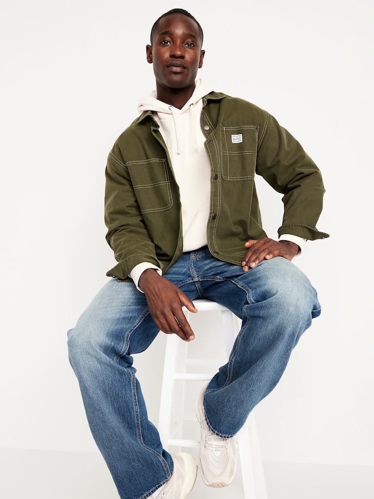 Oversized Canvas Workwear Shacket