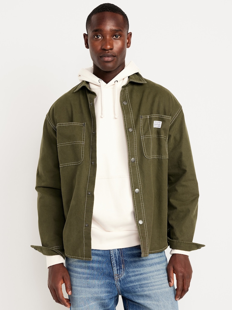 Oversized Canvas Workwear Shacket