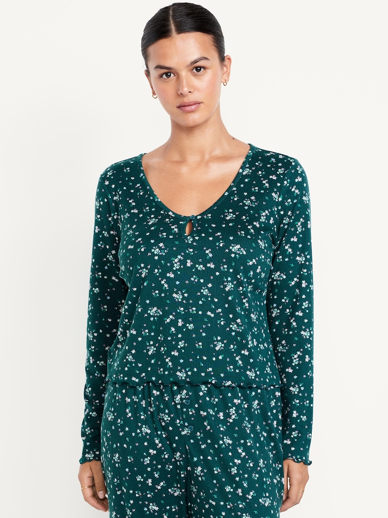 Cozy Ribbed Pajama Top