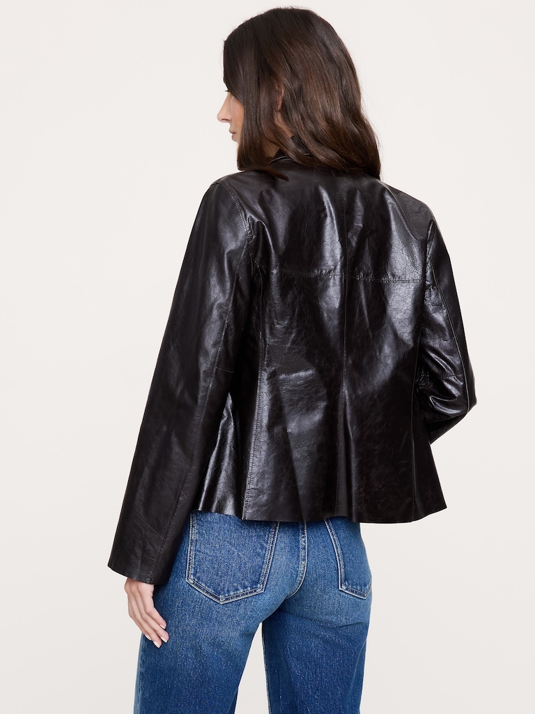90S Leather Blazer