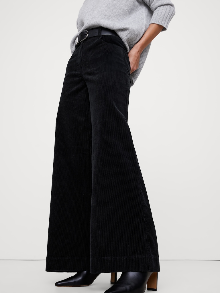 High-Rise Wide-Leg Corduroy Pant