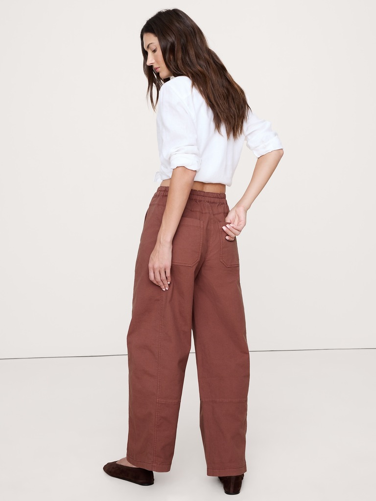 Mid-Rise Relaxed Painter Pull-On Pant