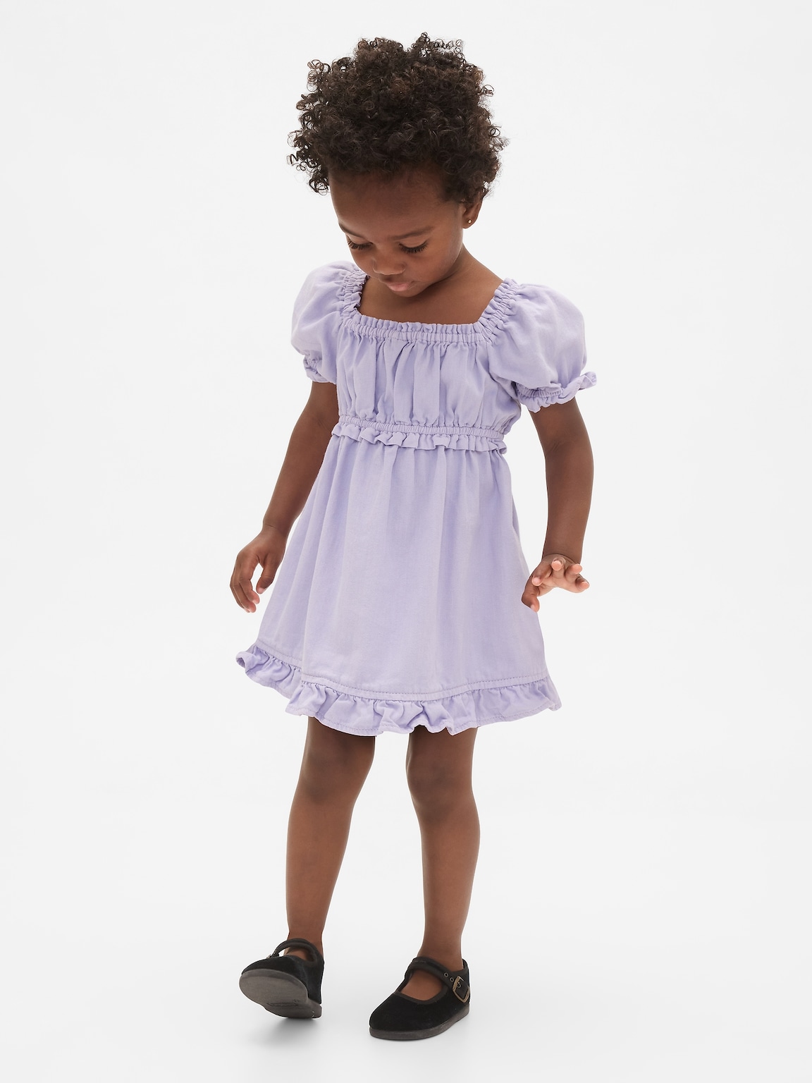 Baby & Toddler Denim Ruffle Babydoll Dress