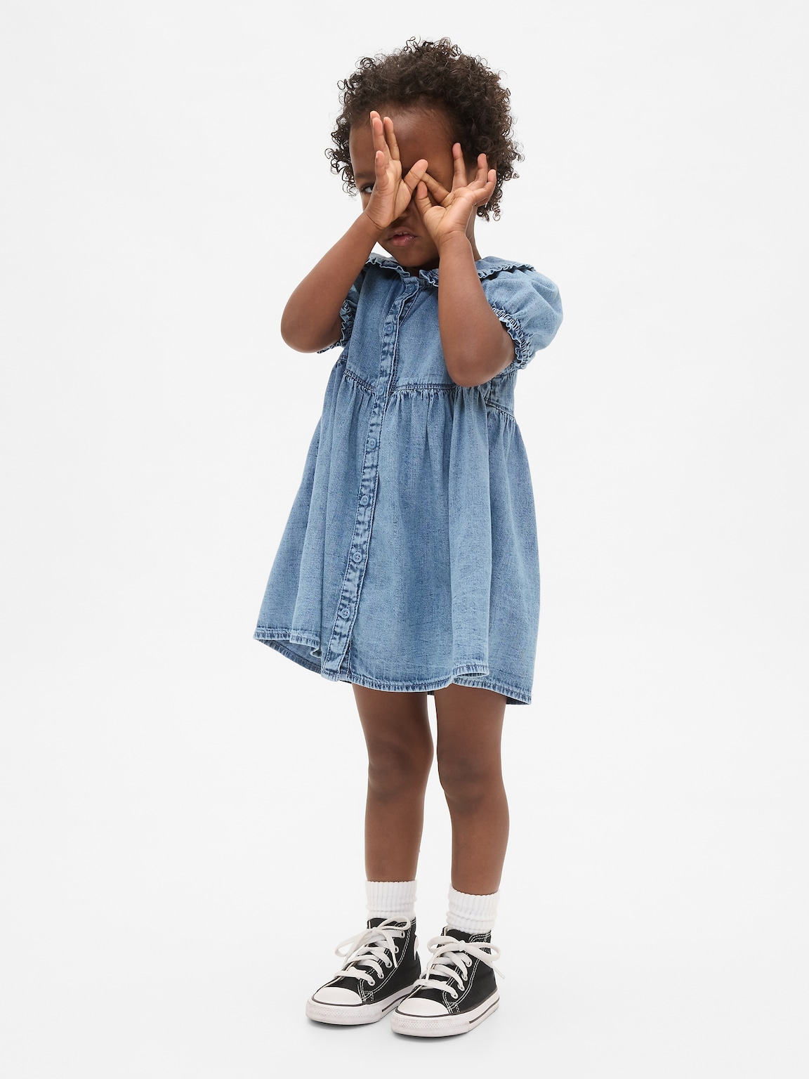 Baby & Toddler Denim Ruffle Dress