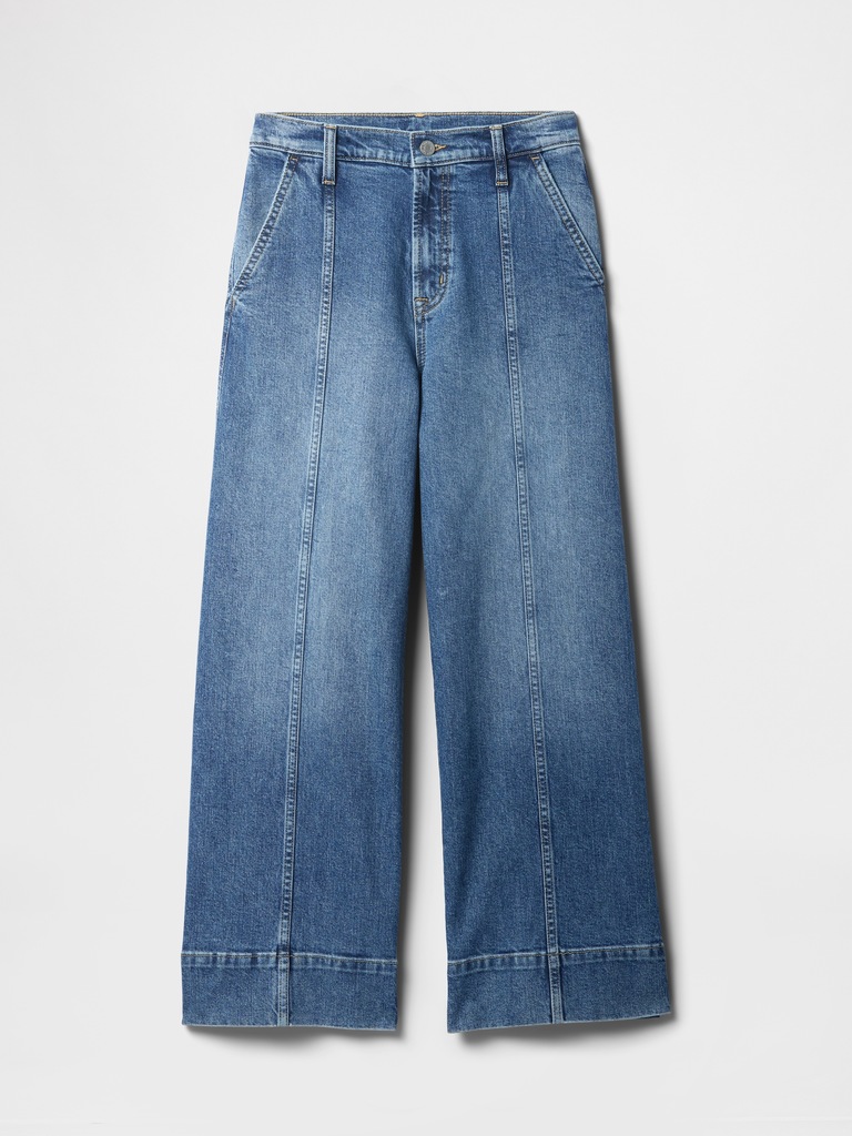 High Rise Wide-Leg Crop Jeans