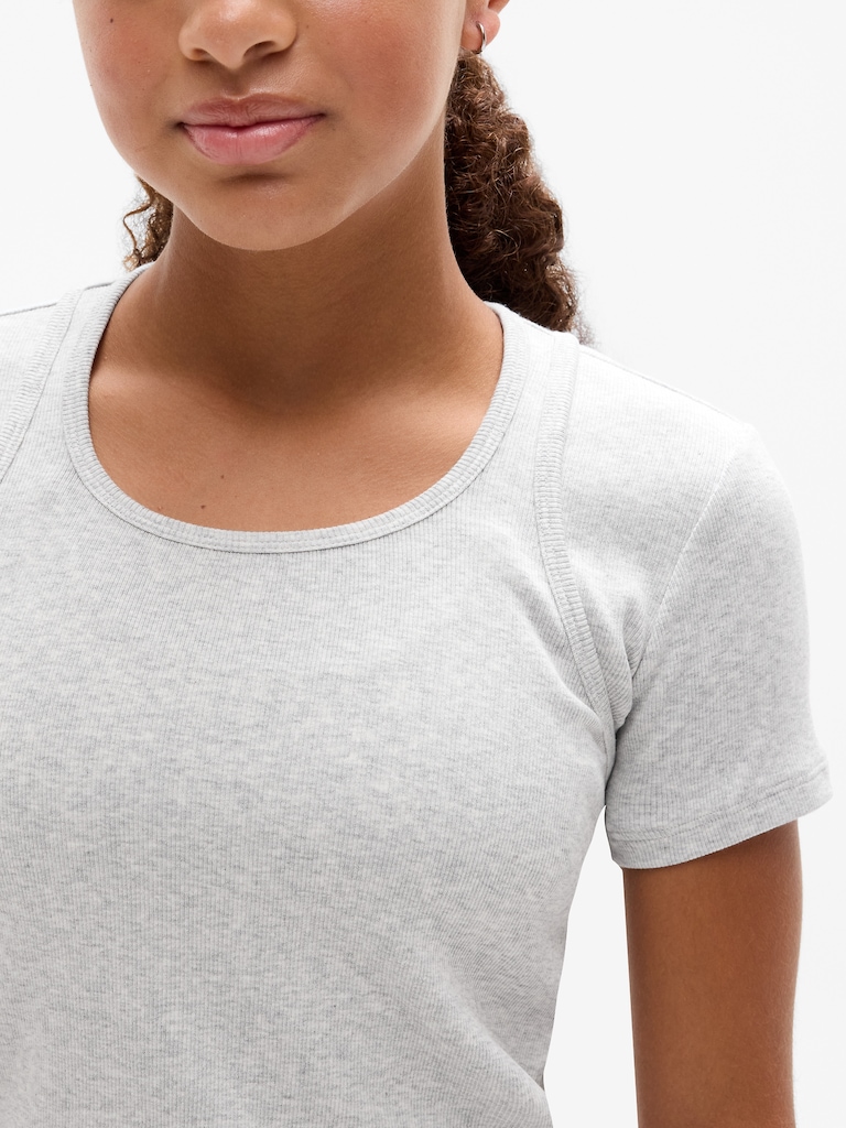 Athleta Girl Right Moves Rib Double Up Tee