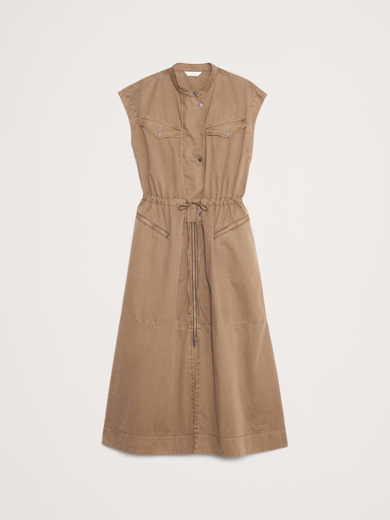 Robe longue utilitaire en sergé de coton