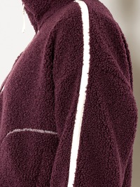 Loose Sherpa Quarter-Zip Pullover