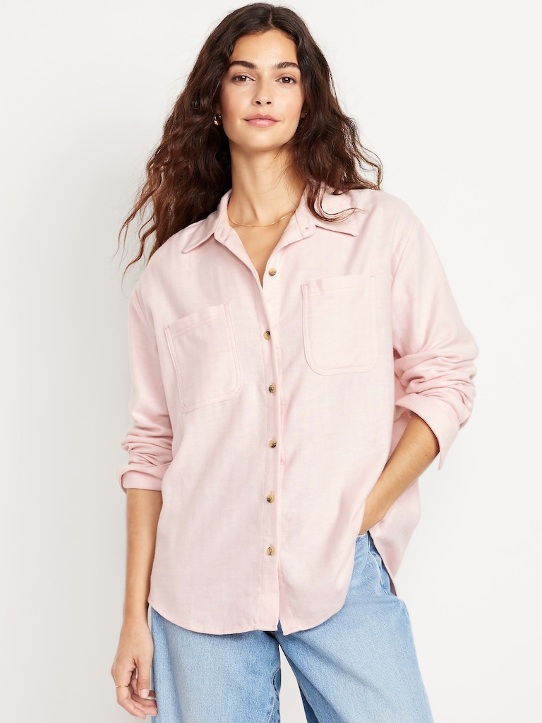 Button-Down Boyfriend Shirt
