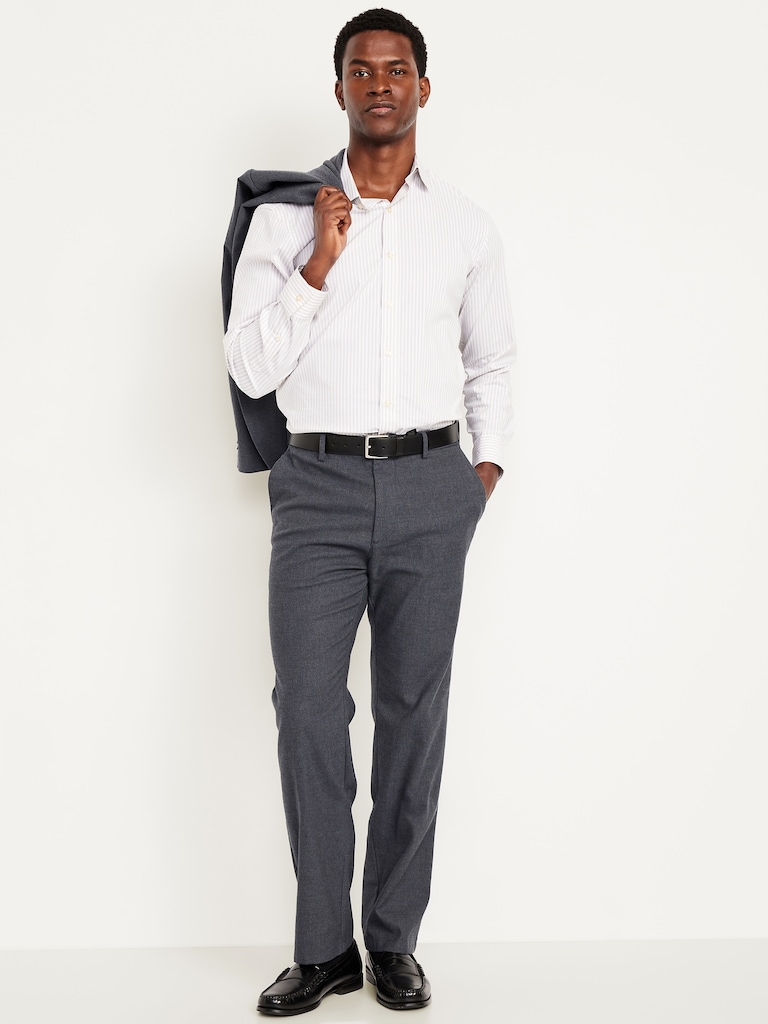 90's Straight Textured Trouser Pants