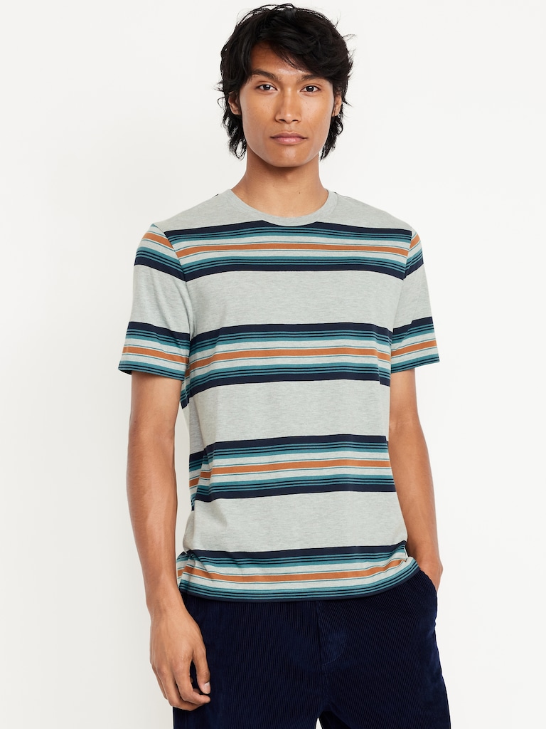 Crew-Neck Striped T-Shirt