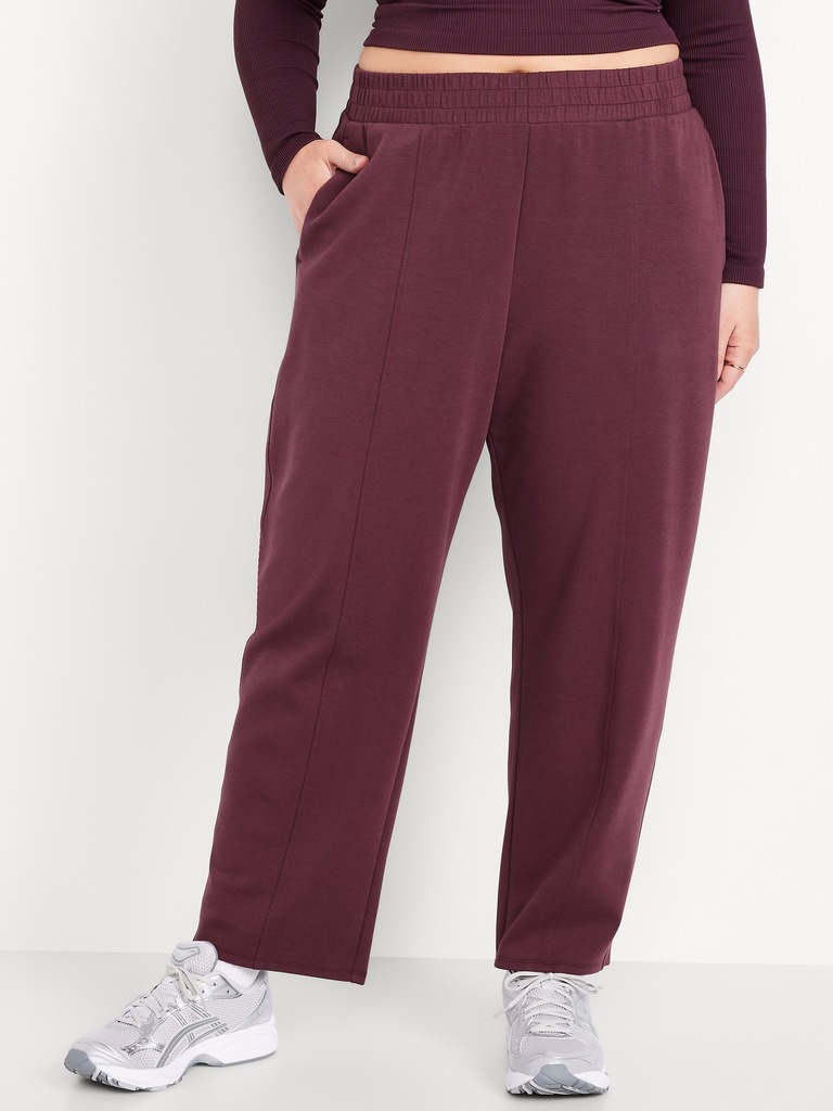 High-Waisted Dynamic Fleece Barrel Pants
