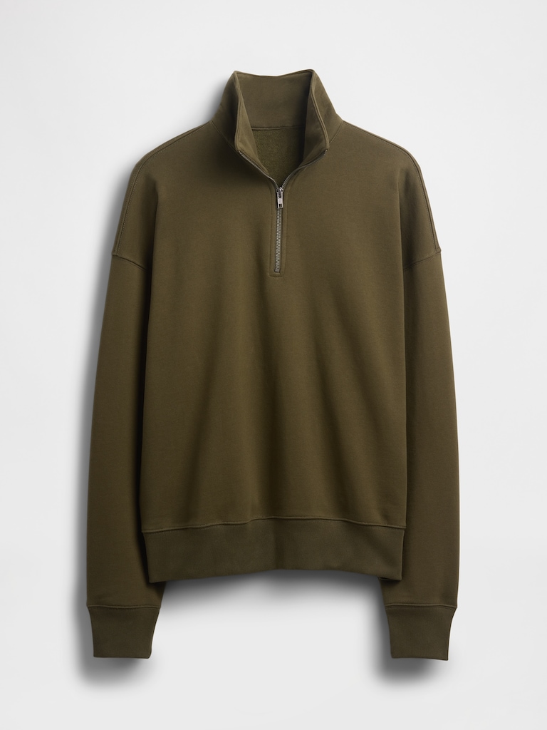 Heavyweight Oversized Quarter-Zip Pullover