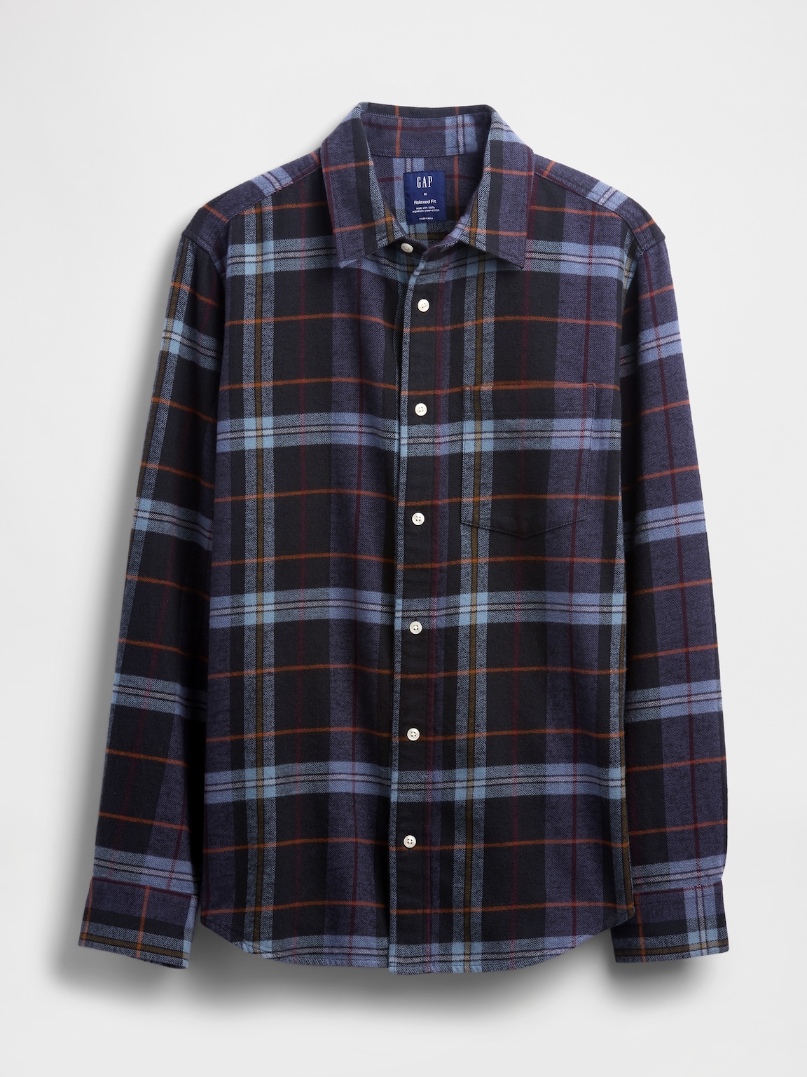 Organic Cotton Relaxed Flannel Shirt