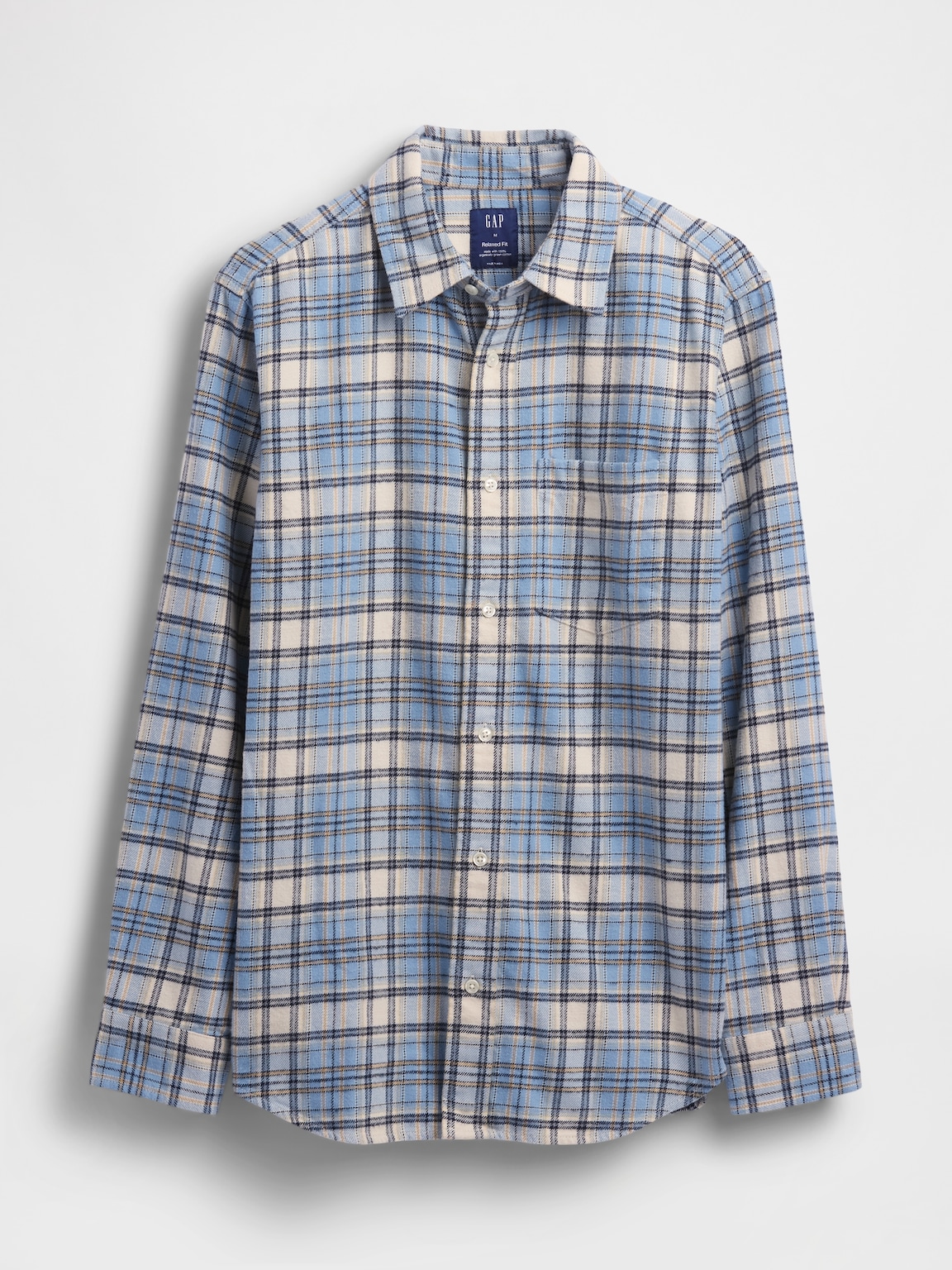 Organic Cotton Relaxed Flannel Shirt