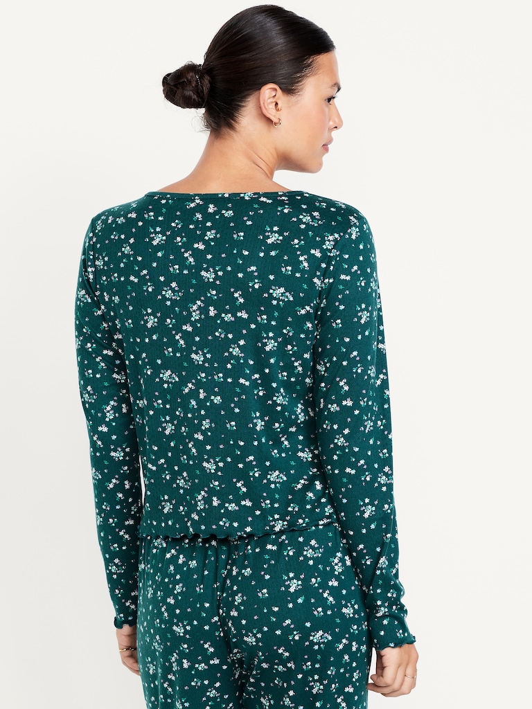 Cozy Ribbed Pajama Top