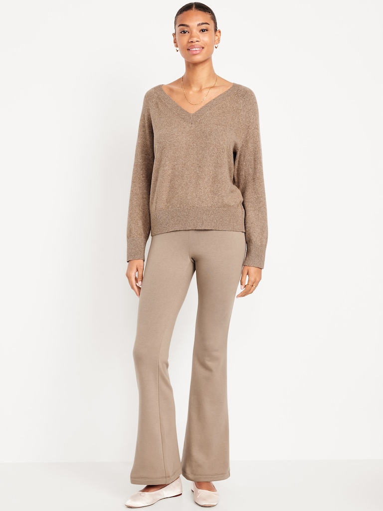 High-Waisted Fleece-Lined Flared Leggings