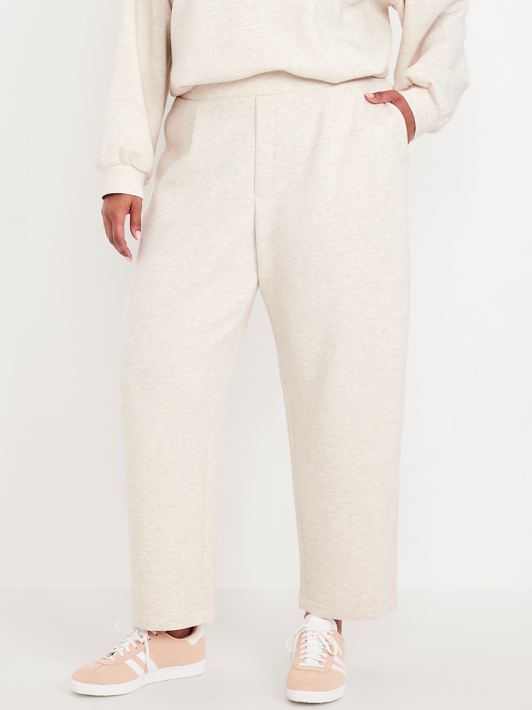 High-Waisted Bounce Fleece Barrel Sweatpants