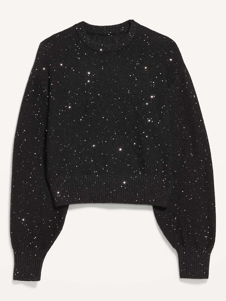 SoSoft Crew-Neck Sequin Sweater