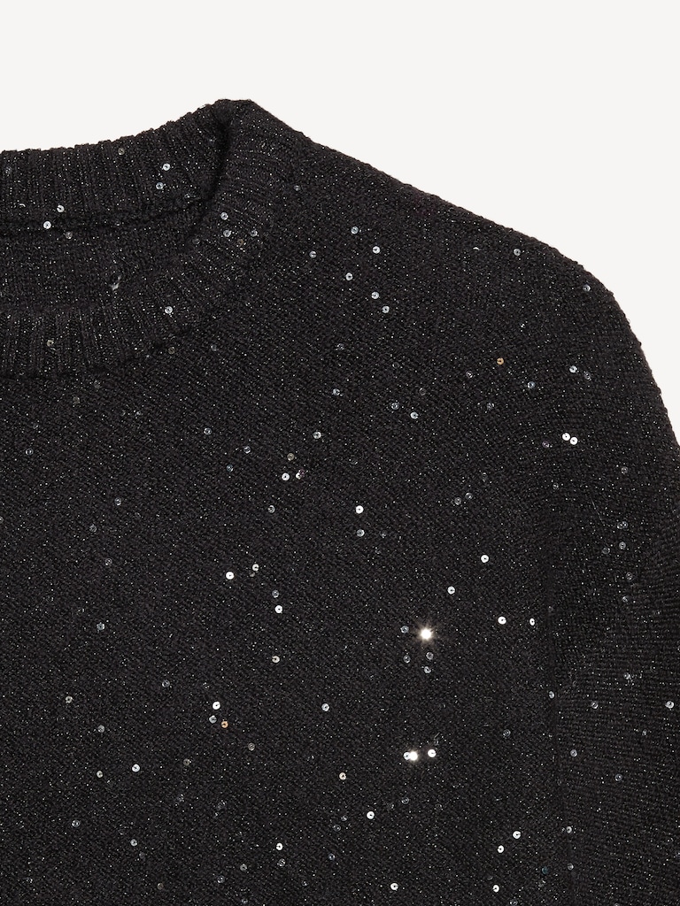 SoSoft Crew-Neck Sequin Sweater