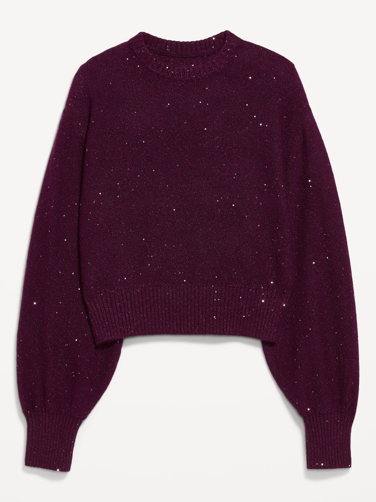 SoSoft Crew-Neck Sequin Sweater