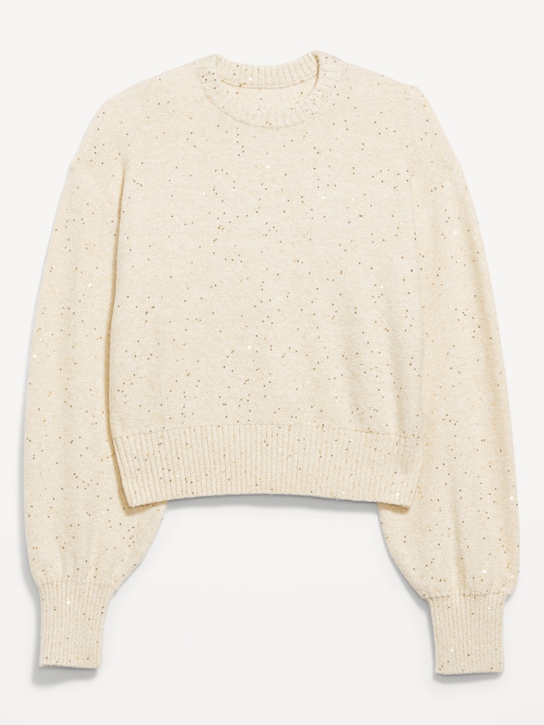SoSoft Crew-Neck Sequin Sweater