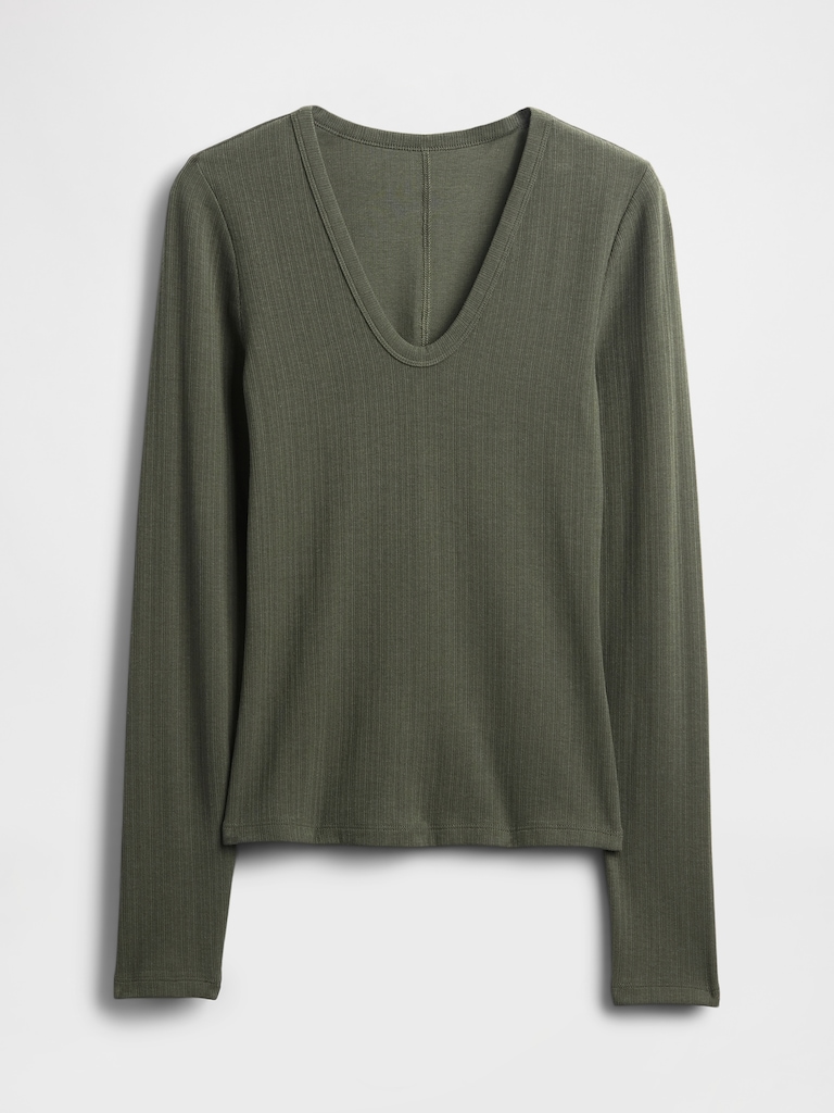 Sheer Modern Rib T-Shirt