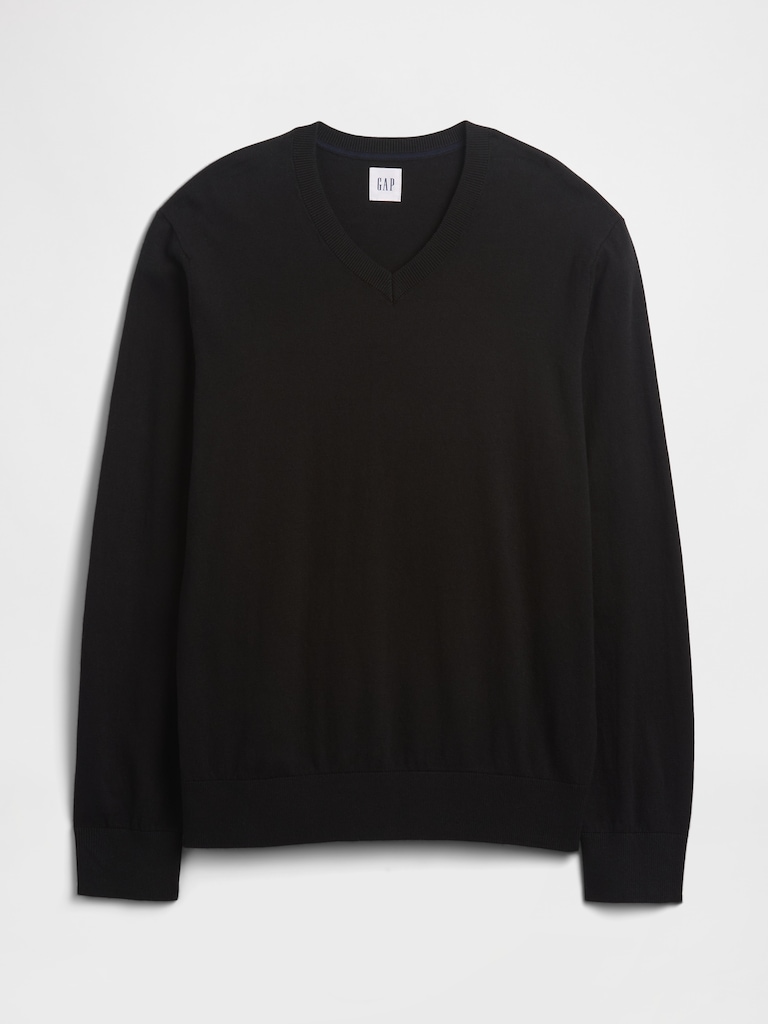 Cotton V-Neck Sweater