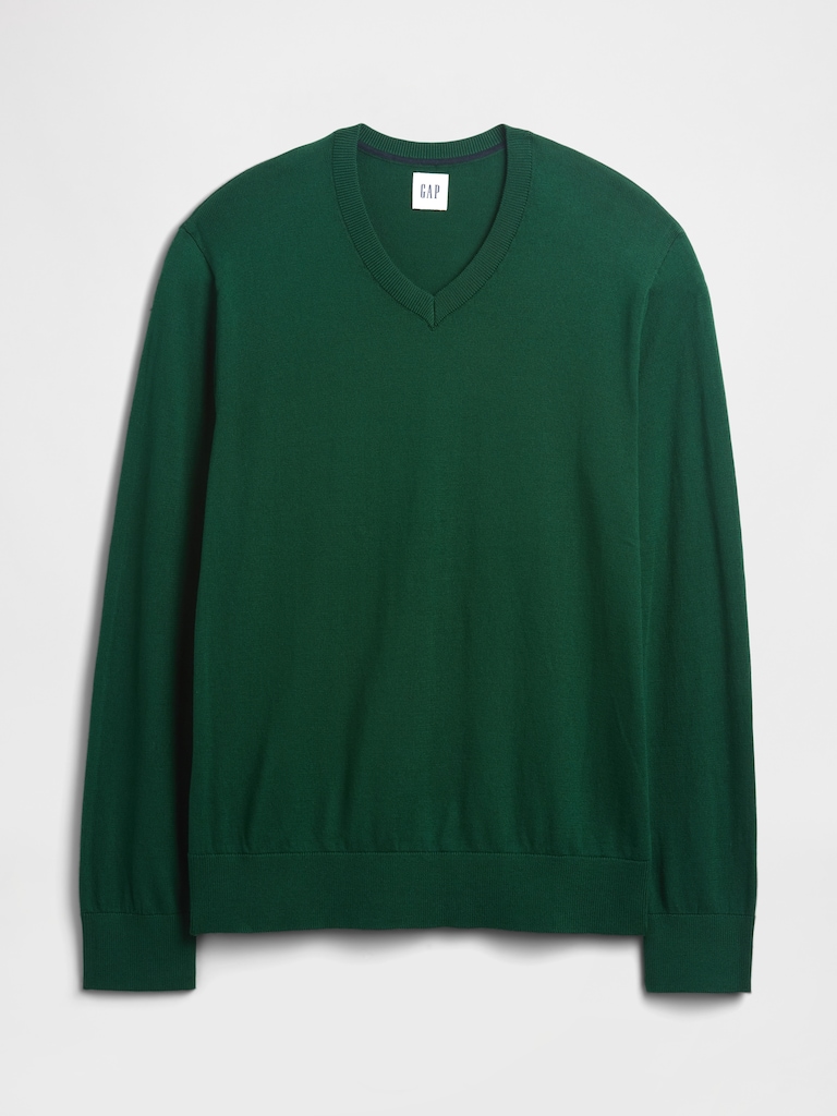 Cotton V-Neck Sweater