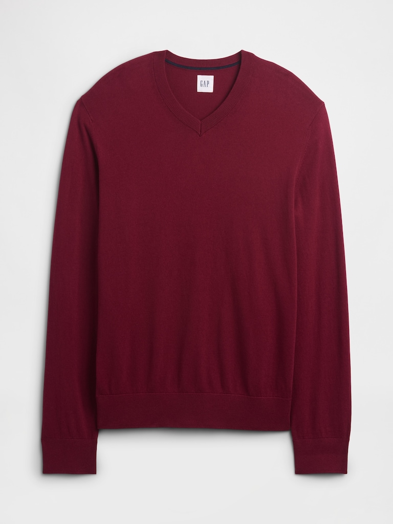 Cotton V-Neck Sweater