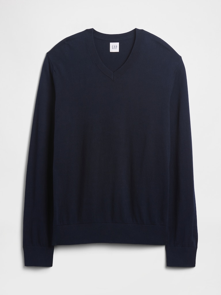 Cotton V-Neck Sweater