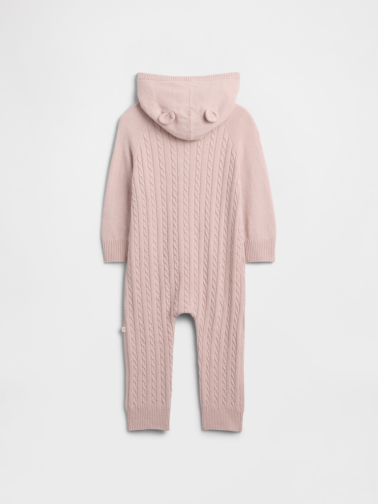 Baby CashSoft Cable-Knit One-Piece