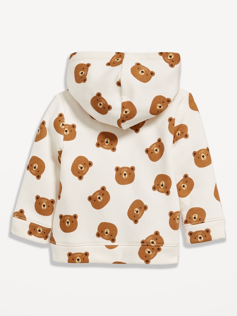 Printed Logo-Graphic Zip Hoodie for Baby