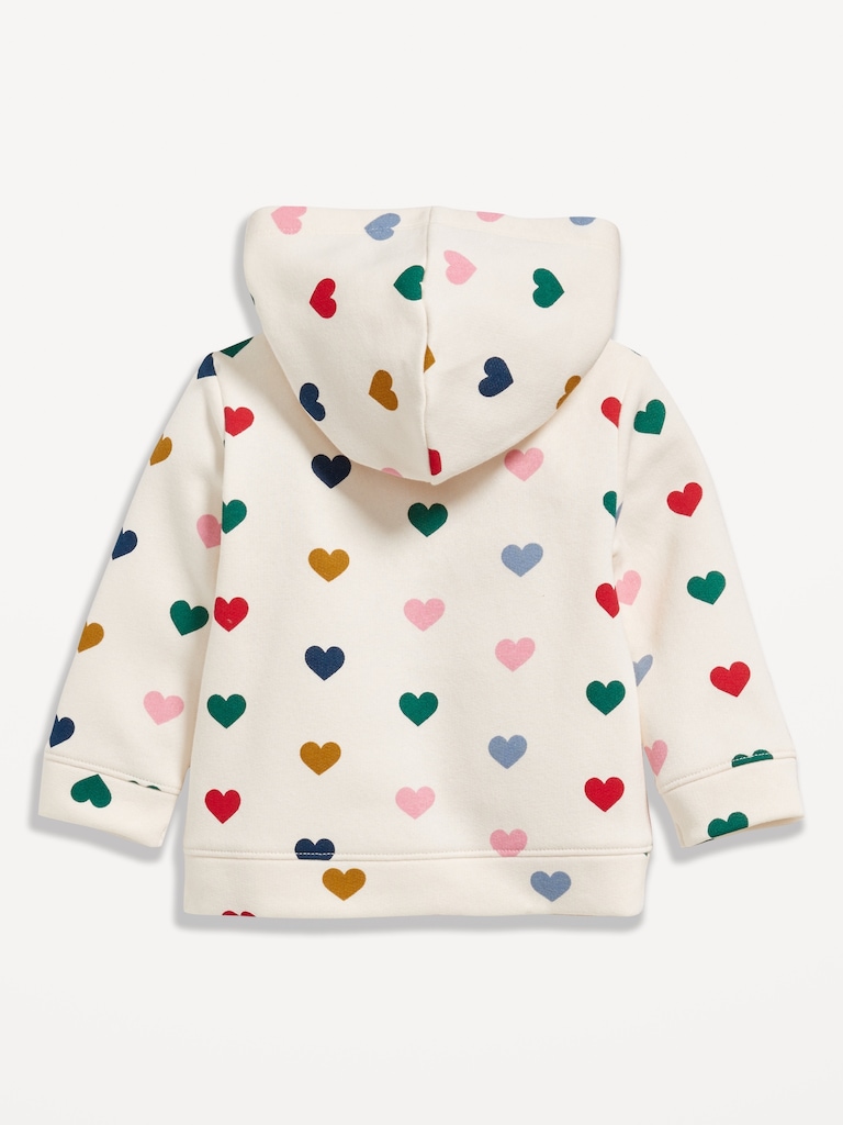 Printed Logo-Graphic Zip Hoodie for Baby