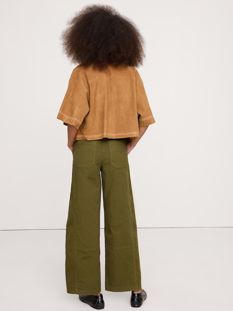 Mid-Rise Relaxed Painter Pull-On Pant