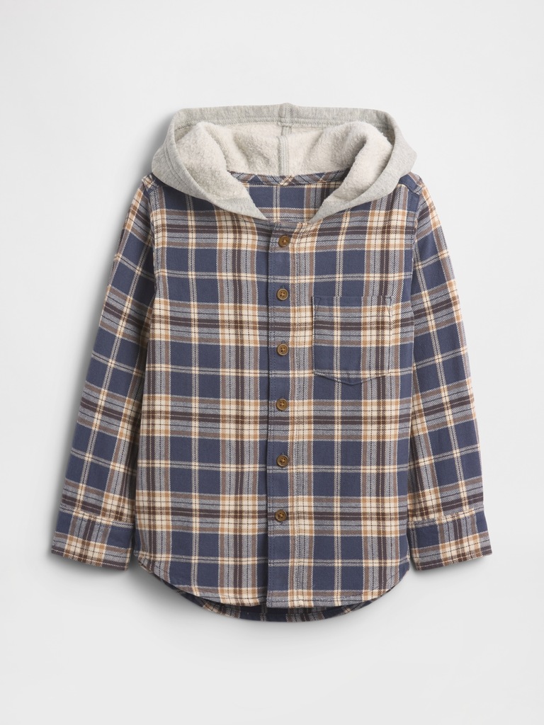babyGap Hooded Flannel Shirt