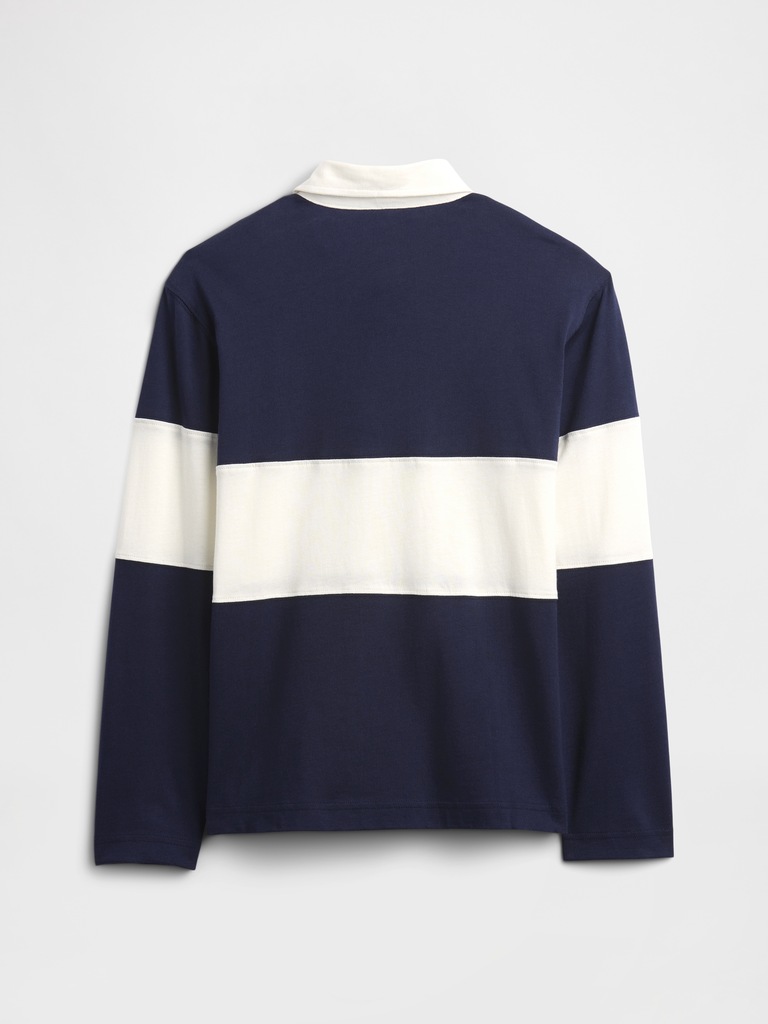 Kids Relaxed Stripe Rugby Polo Shirt