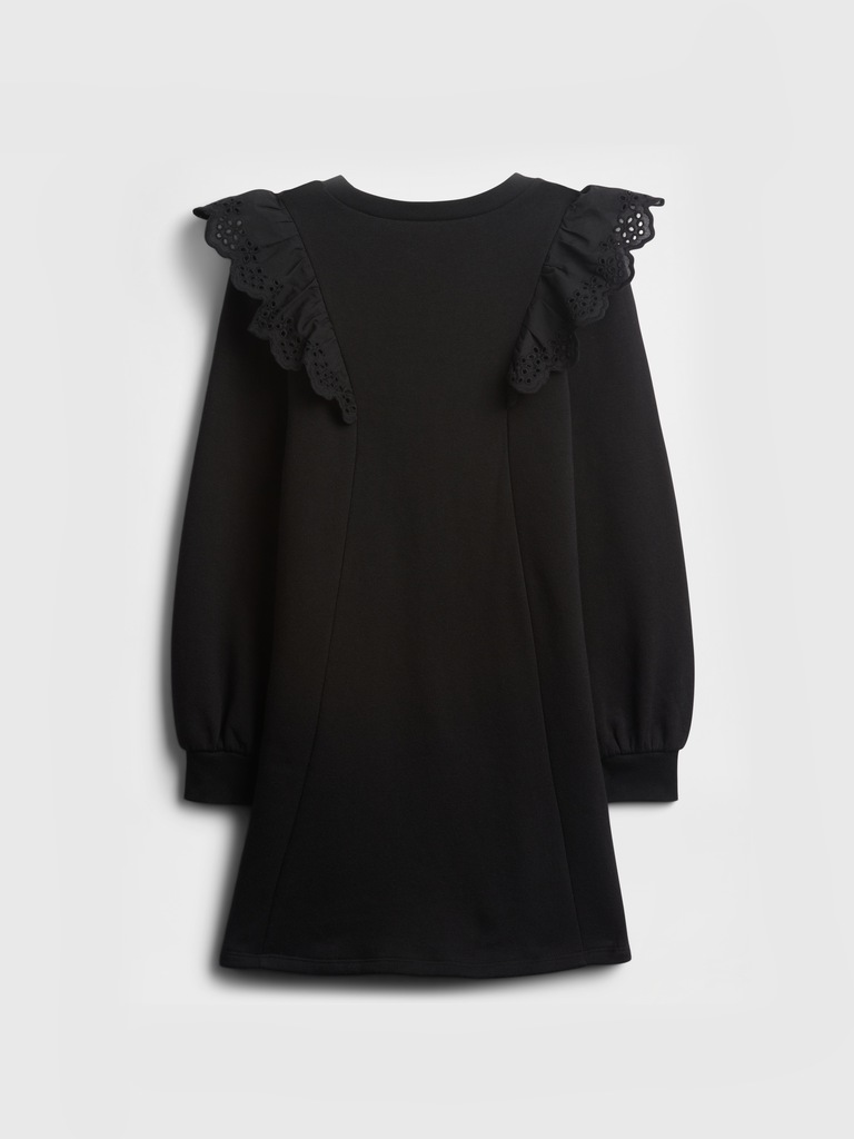 Kids Relaxed Eyelet Sweatshirt Dress