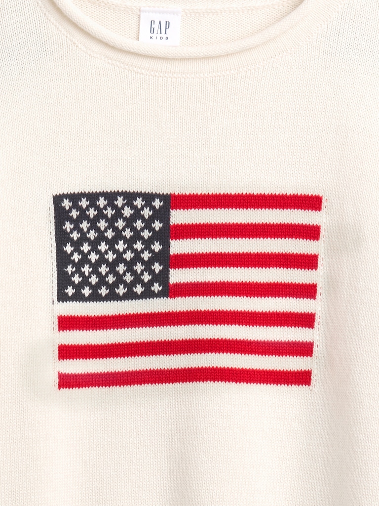 Kids Relaxed Roll Neck Intarsia Sweater