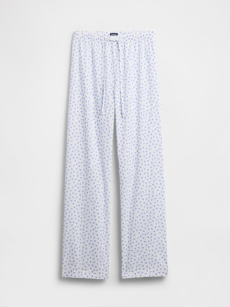 Print Poplin PJ Pants