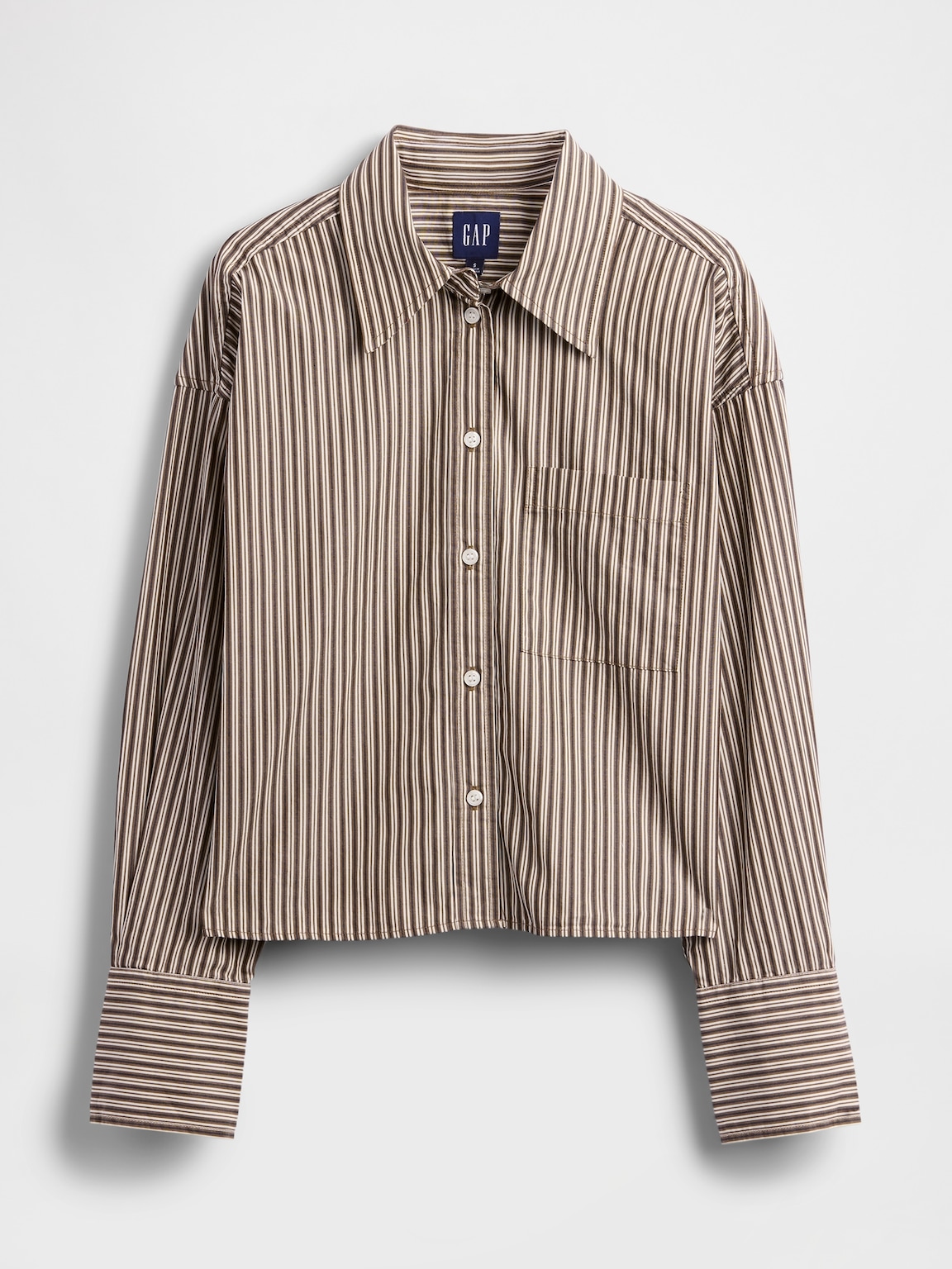 Organic Cotton Straight-Hem Crop Shirt